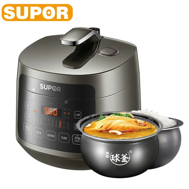 SUPOR Electric Pressure Cooker 3L Double Liner Rice Cooker Multifunctional Portable High Quality Household Kitchen Appliances