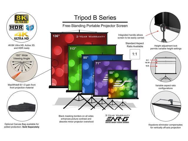 Elite Screens T71SB Tripod B Series 71" 1:1 Maxwhite B Portable Projector Screen