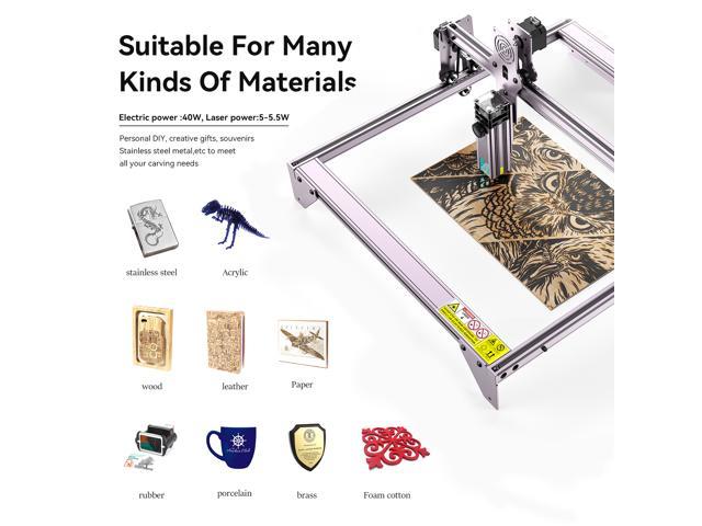 ATOMSTACK A5 Pro Upgrade Laser Engraver 40W CNC Desktop DIY Laser Engraving Cutting Machine with 410x400 Engraving Area Fixed-Focus Ultra-thin Laser for Wood Cutting Metal Plastic,ect Engraving