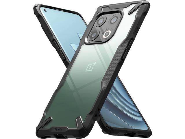 Ringke Fusion-X Compatible with OnePlus 10 Pro 5G Case, Clear Hard Back Heavy Duty Shockproof Bumper Phone Cover - Black