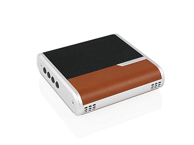 BRAVEN Bridge Bluetooth Speaker and Conferencing Device [12 Hours Playtime] 2600 mAh Power Bank- Black/Light Brown/Silver (BRGBLNS)