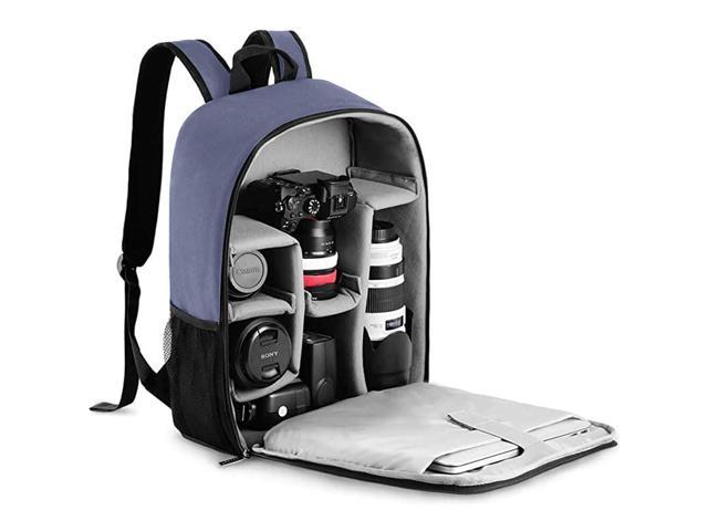 Camera Backpack Bag with Laptop Compartment 15.6" for DSLR/SLR Mirrorless Camera Waterproof, Camera Case Compatible for Sony Canon Nikon Camera and Lens Tripod Accessories Black