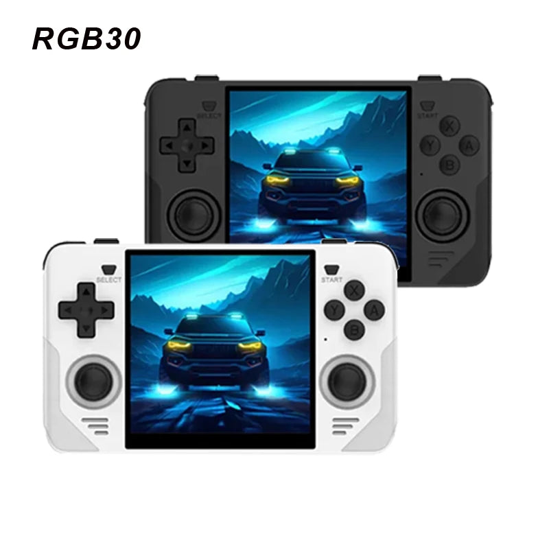 POWKIDDY RGB30 Retro Pocket 720*720 4 Inch Ips Screen Built-in WIFI RK3566 Open-Source Handheld Game Console Children's Gifts