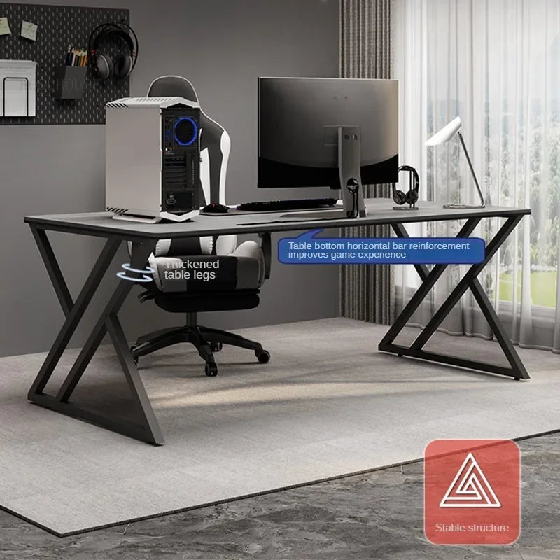 Modern Metal Computer Desks for Bedroom Slate Household E-sports Tables Light Luxury Creative Design Reading Desk for Study Room