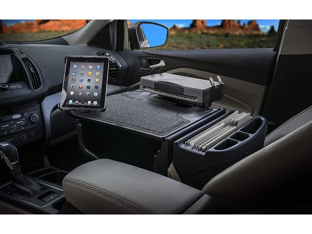 autoexec efficiency gripmaster car desk urban camouflage with printer stand and ipad/tablet mount