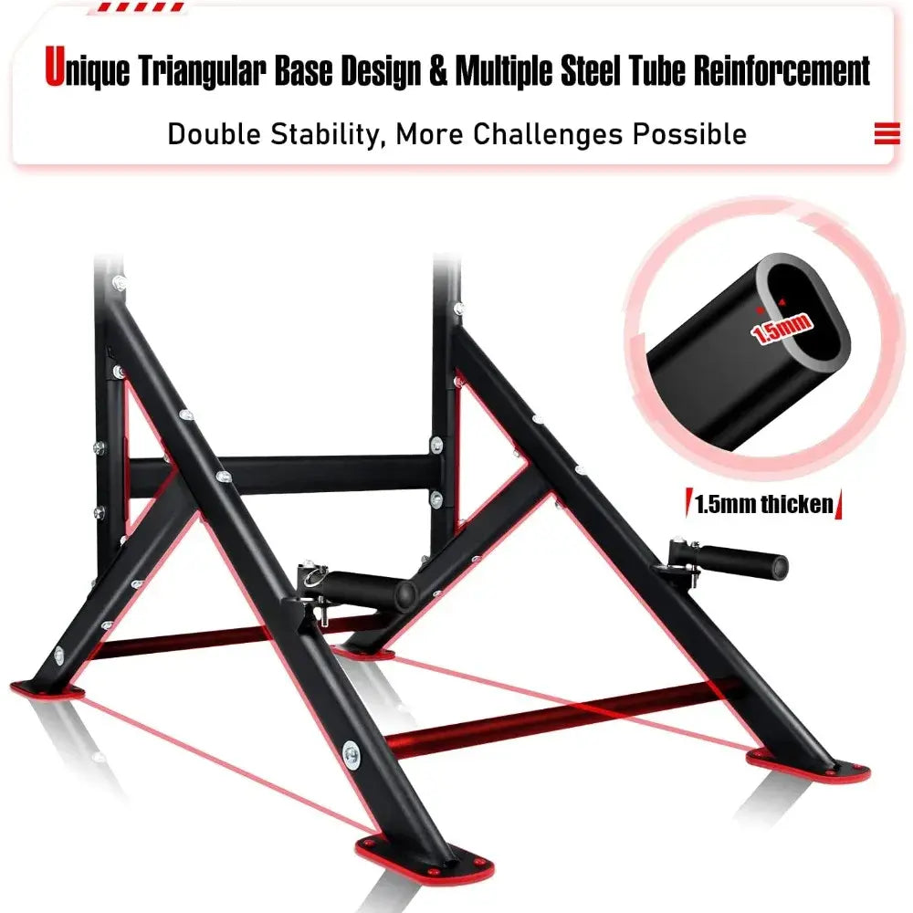 Power Tower Pull Up Dip Station Multi-Function Home Gym Strength Training Fitness Equipment 440LBS, portable home gym