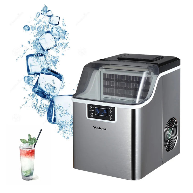 PBOBP Ice Maker Small 15kg Smart Mini Household Automatic Round Ice Cube Maker Ice Machine Easy To Make, Cool All Summer Long