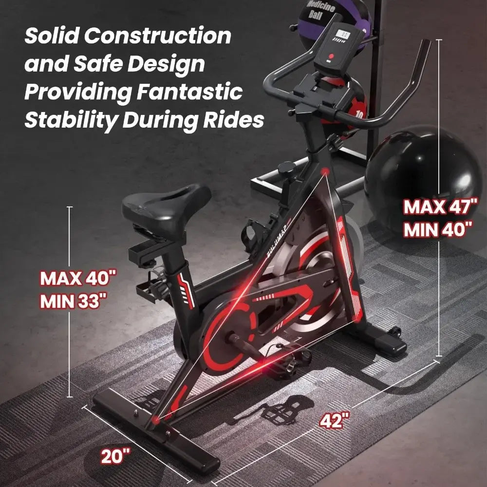 Tilibra Exercise Bike-Indoor Cycling Bike Stationary Bike for Home Gym, Cycle Bike With Digital Display