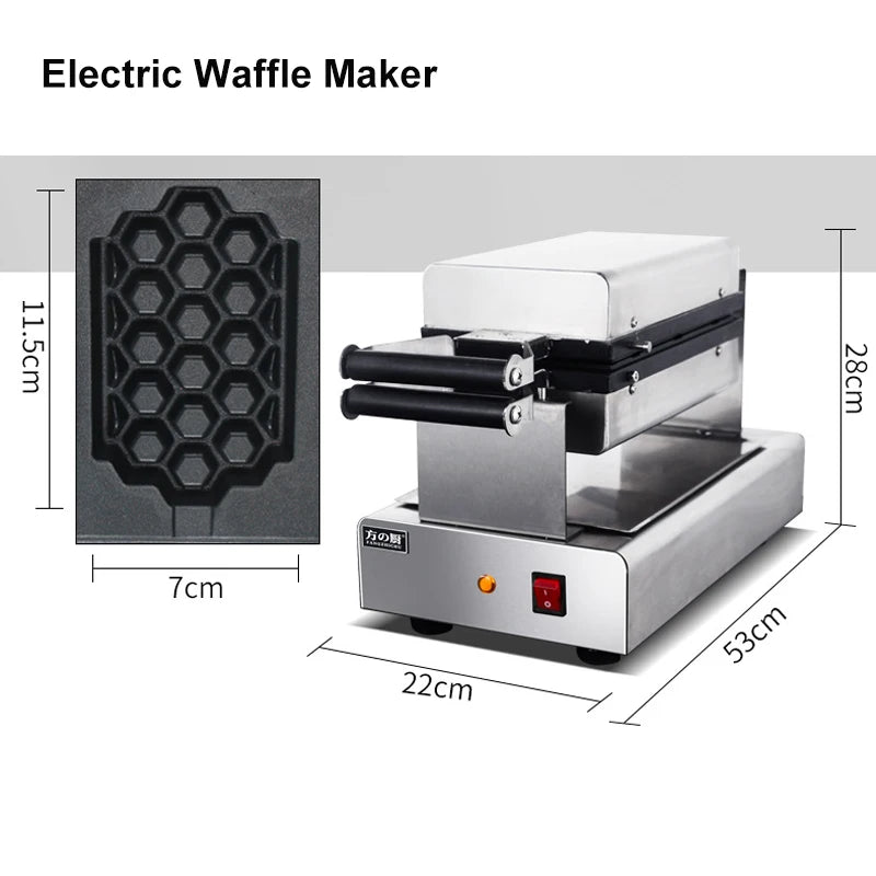 Honeycomb Waffle Machine Electric Muffin Baking Machine Home Kitchen Cooking Appliance Commercial Electric Nonstick
