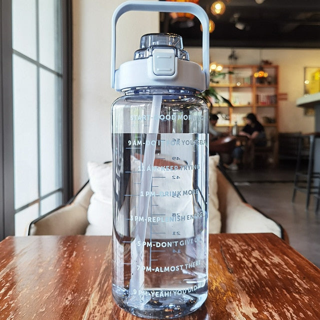 Plastic Straw Water Bottle