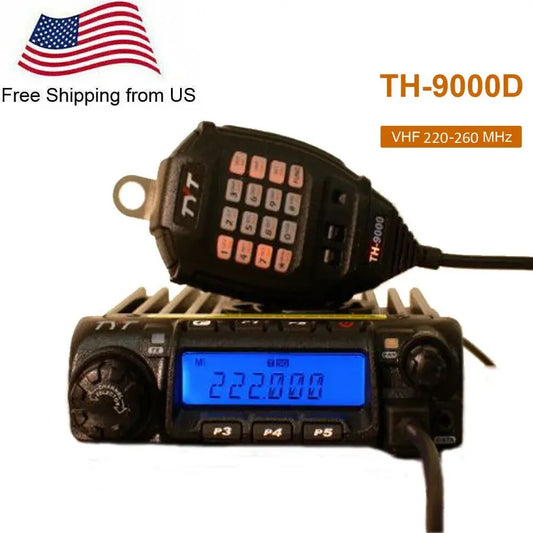 TYT TH-9000D plus 220-260MHz Vehicle Two Way Radio 60Watts Output Power Transceiver TH9000D Walkie Talkie Long Range