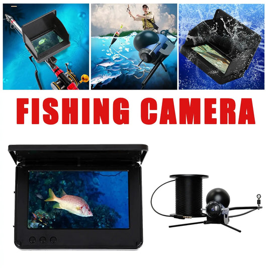 Underwater Fishing Camera HD 220° Wide Angle Infrared Night Vision Black Fishfinder Color Display Outdoor Fishing Equipment