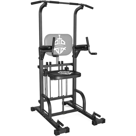 Power Tower Pull Up Dip Station Multi-Function Home Gym Strength Training Fitness Equipment 440LBS